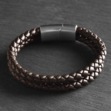 Adrian – 6mm Signature Double-Layer Nappa Leather Bracelet (Espresso Brown)