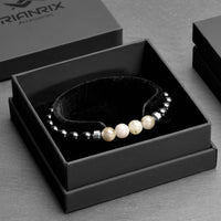 Atlas - Moonstone & Onyx Bead Bracelet