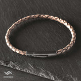 Charles - 4mm bolo genuine leather bracelet in antique grey