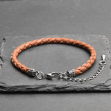 Deserton - 4mm super soft Nappa leather bracelet in light brown