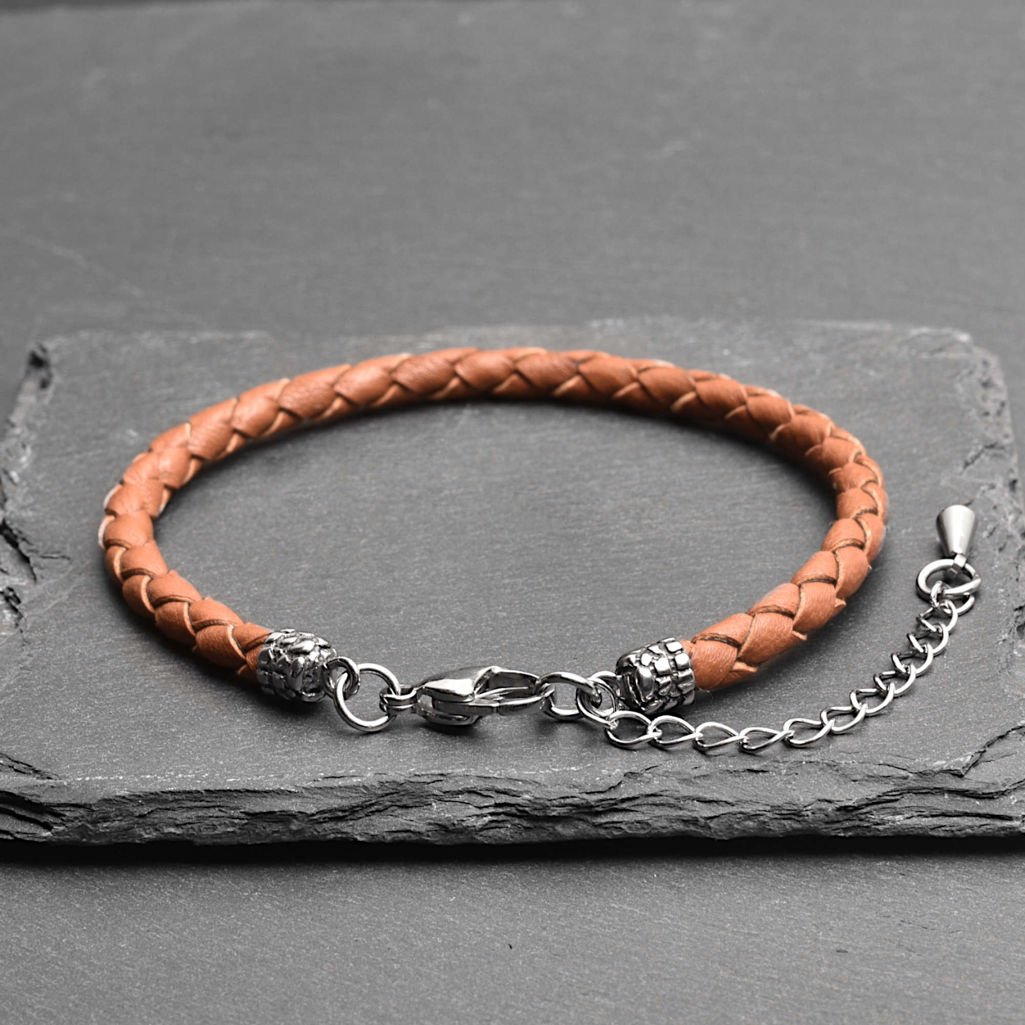 Deserton - 4mm super soft Nappa leather bracelet in light brown