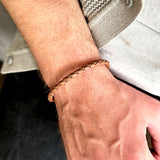 Deserton - 4mm super soft Nappa leather bracelet in light brown