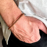 Deserton - 4mm super soft Nappa leather bracelet in light brown