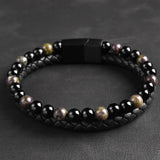 Draco - Leather bracelet with dragon blood stone