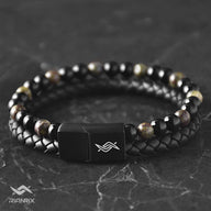 Draco - Genuine leather bracelet with dragon blood stone