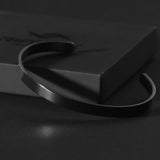 Draven – Matte Black Stainless Steel Cuff