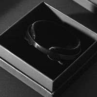 Draven – Matte Black Stainless Steel Cuff