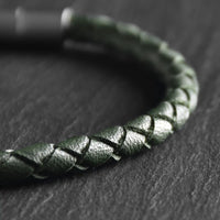 Hale - 4mm super soft Nappa leather bracelet in olive green