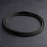 Heath × Flint - Twisted Rope & Gunmetal Bracelet Stack