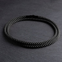 Heath × Flint - Twisted Rope & Gunmetal Bracelet Stack