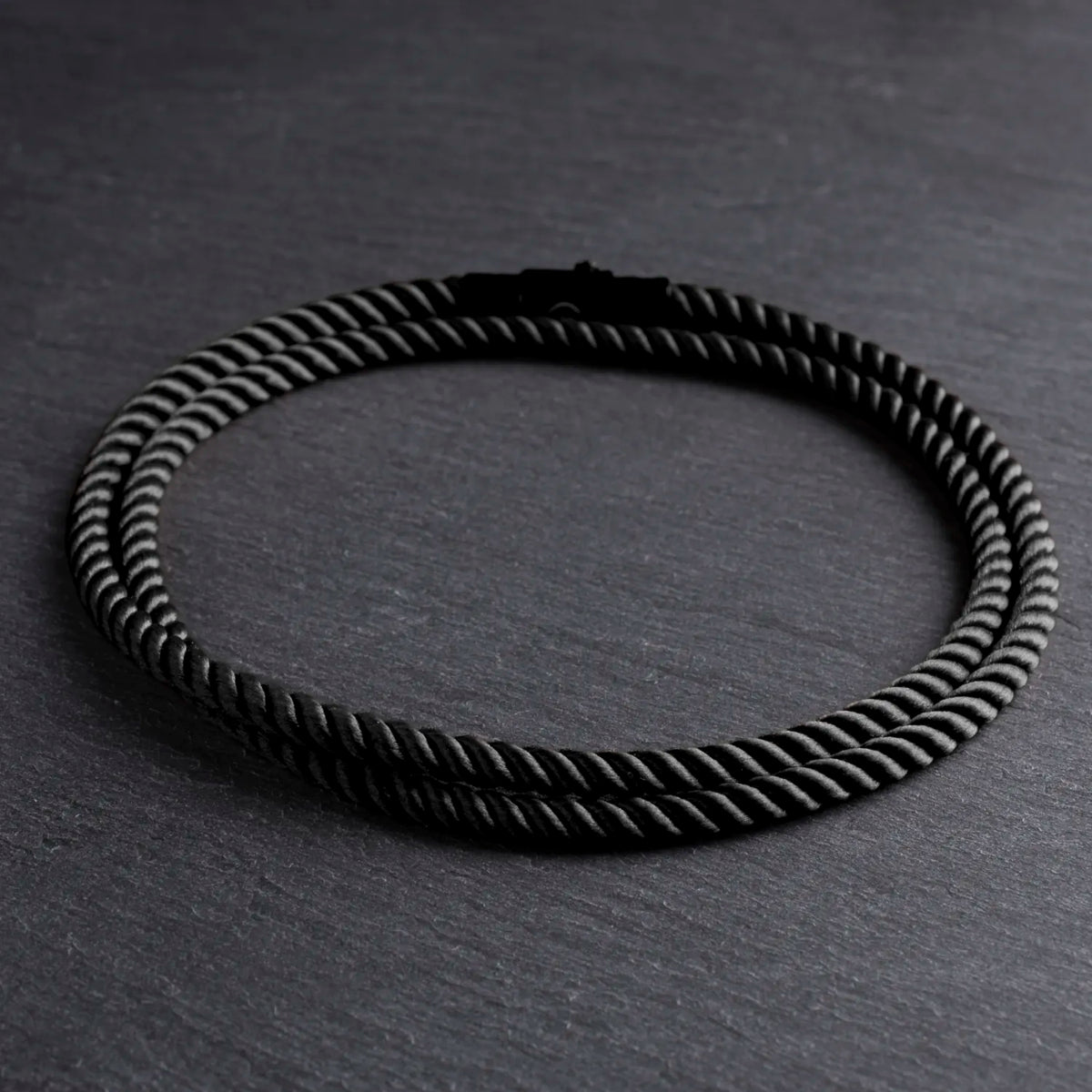 Heath × Flint - Twisted Rope & Gunmetal Bracelet Stack