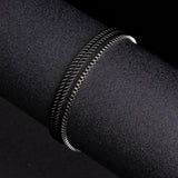 Heath × Flint - Twisted Rope & Gunmetal Bracelet Stack