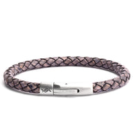 Joe - 6mm bolo genuine leather bracelet in antique navy