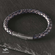 Joe - 6mm bolo genuine leather bracelet in antique navy
