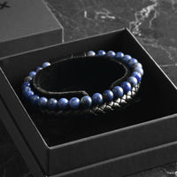 Julian - Genuine leather bracelet with Sodalite stone