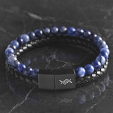 Julian - Genuine leather bracelet with Sodalite stone