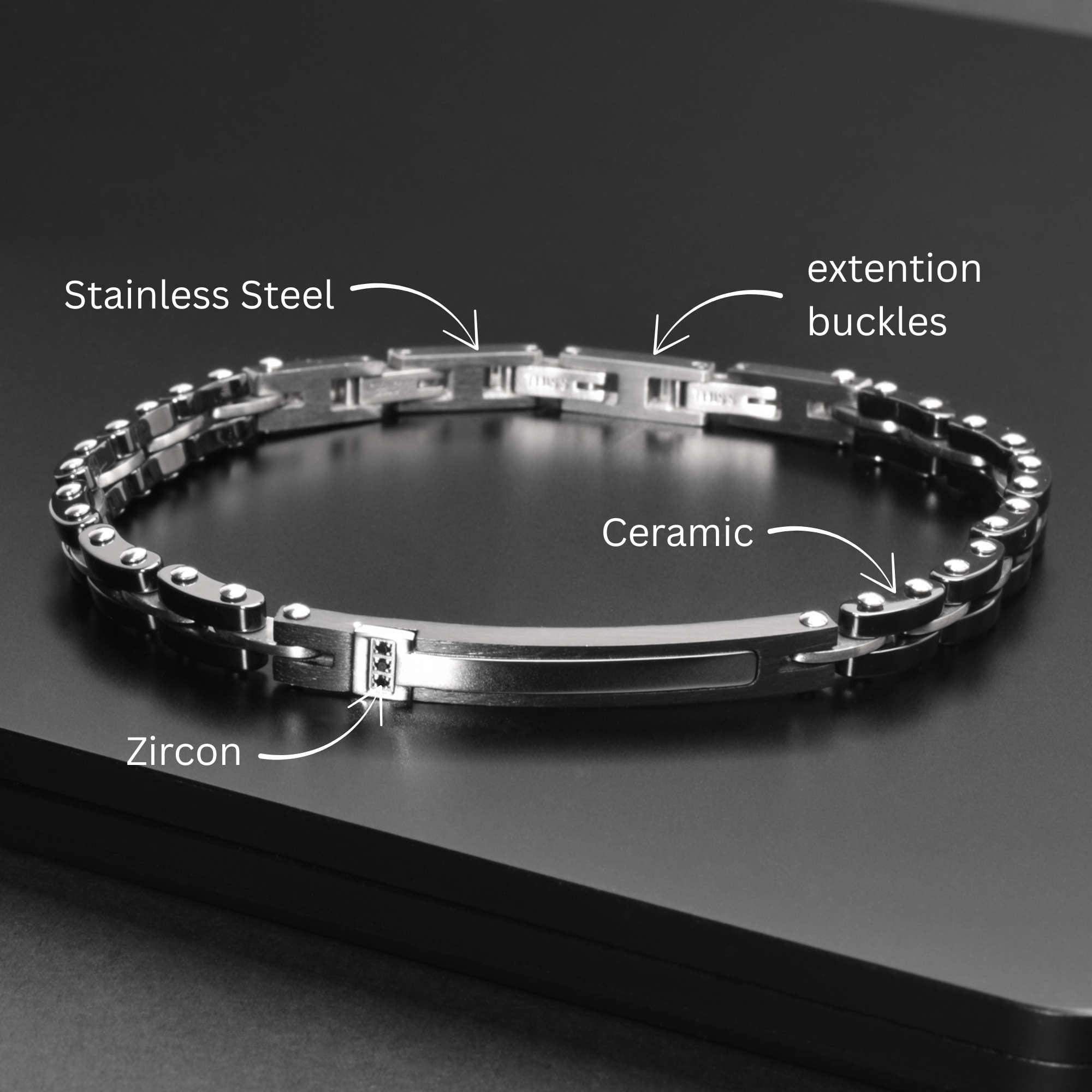 Kronox - Adjustable Stainless Steel Chain Bracelet