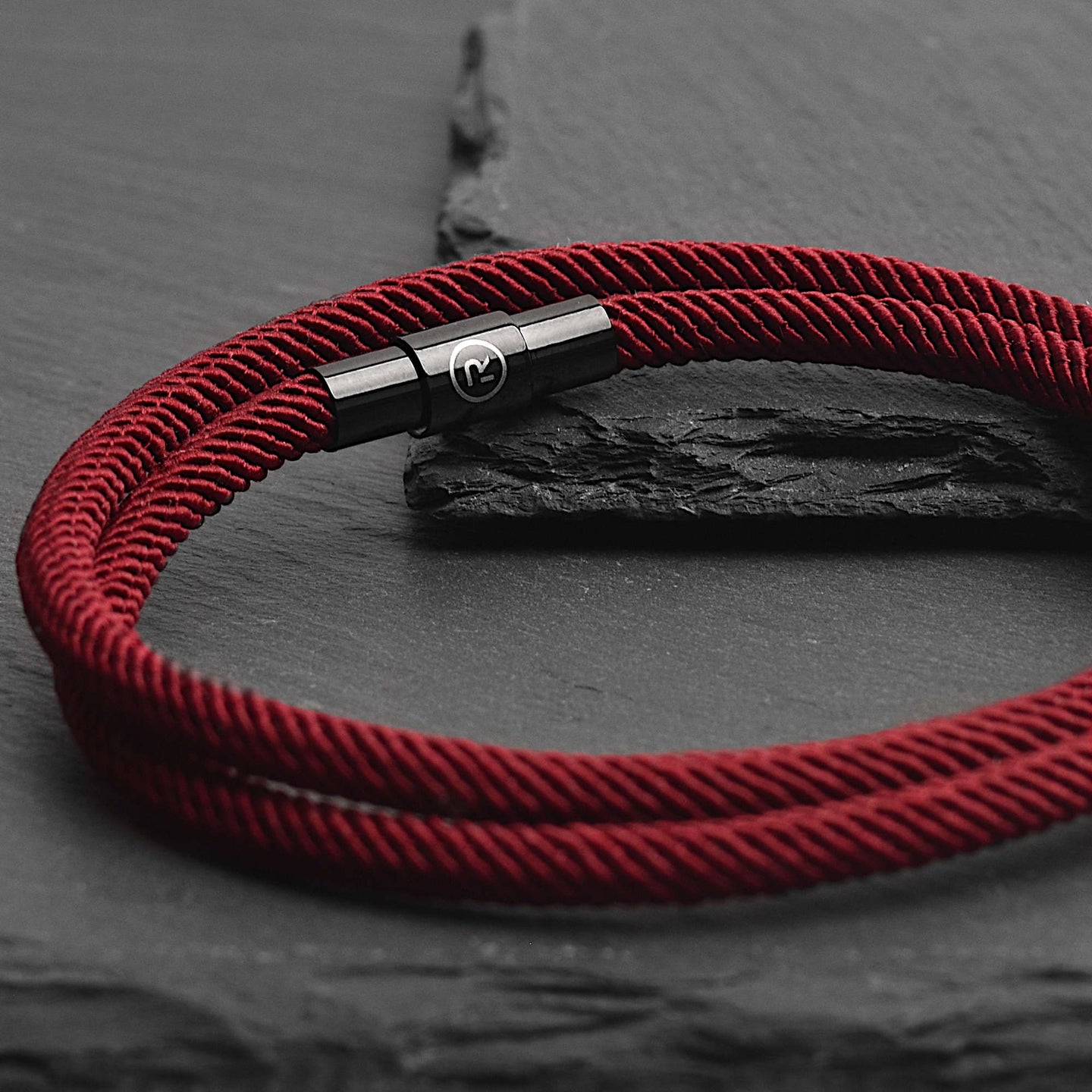 Mars - 4mm doube-layer Milan rope bracelet in wine red