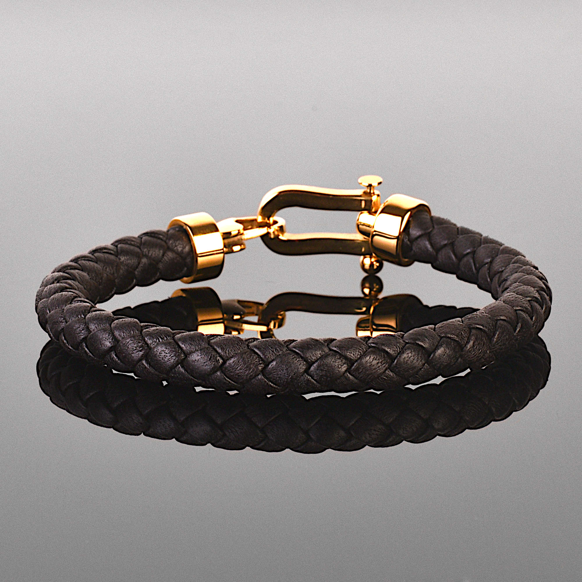 Mustang - 8mm Nappa leather bracelet in dark brown