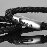 Nightfall - 6mm Nappa leather bracelet in classic black