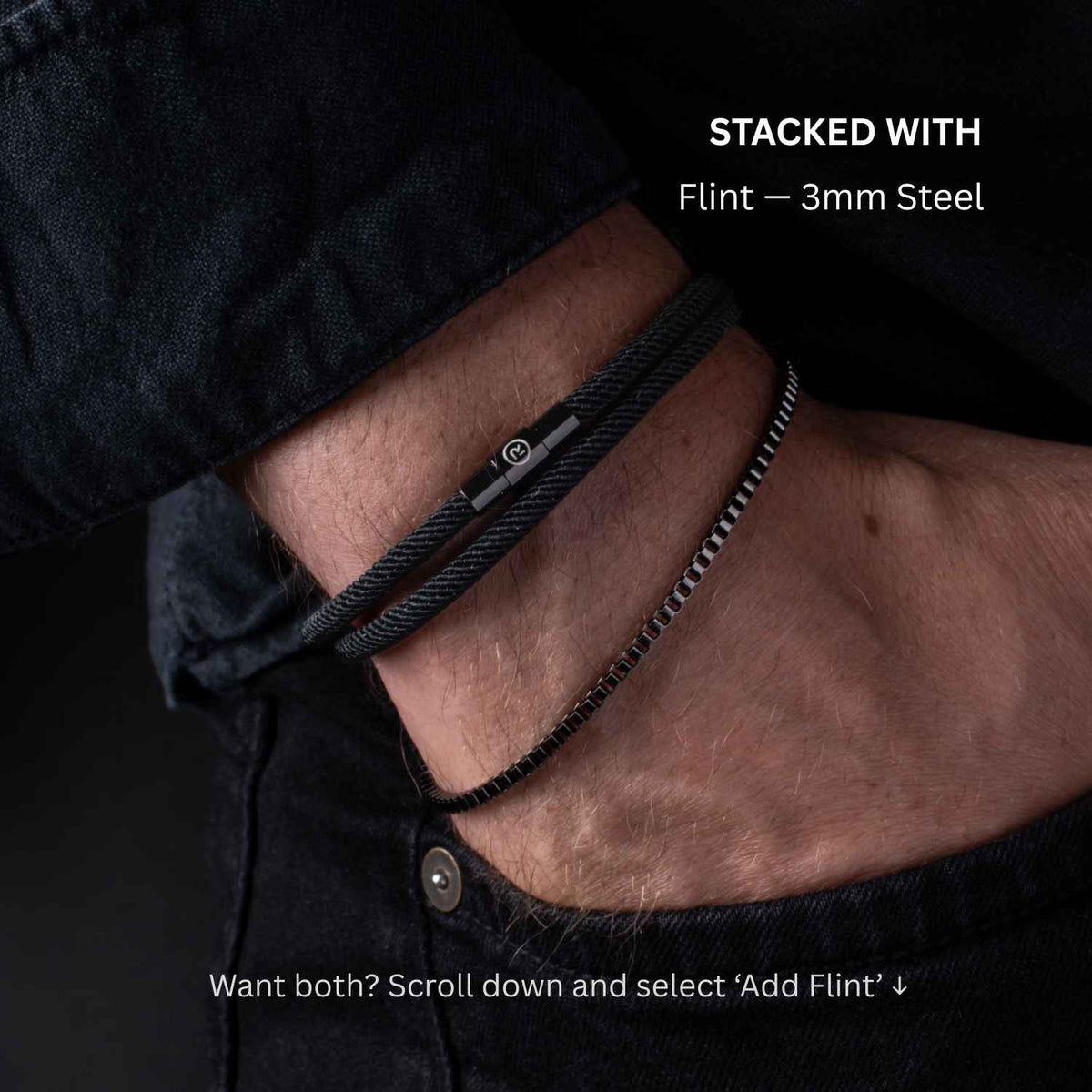 Noir — 4mm Double-Layer Milan Rope