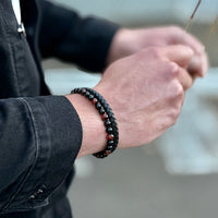 Redeye - Genuine leather bracelet with red tiger-eye stone