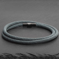 Reed - 4mm doube-layer Milan rope bracelet in moss green