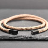 Ronan - 4mm doube-layer Milan rope bracelet in light brown