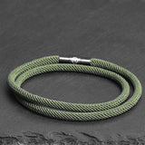 Rowen - 4mm doube-layer Milan rope bracelet in moss green