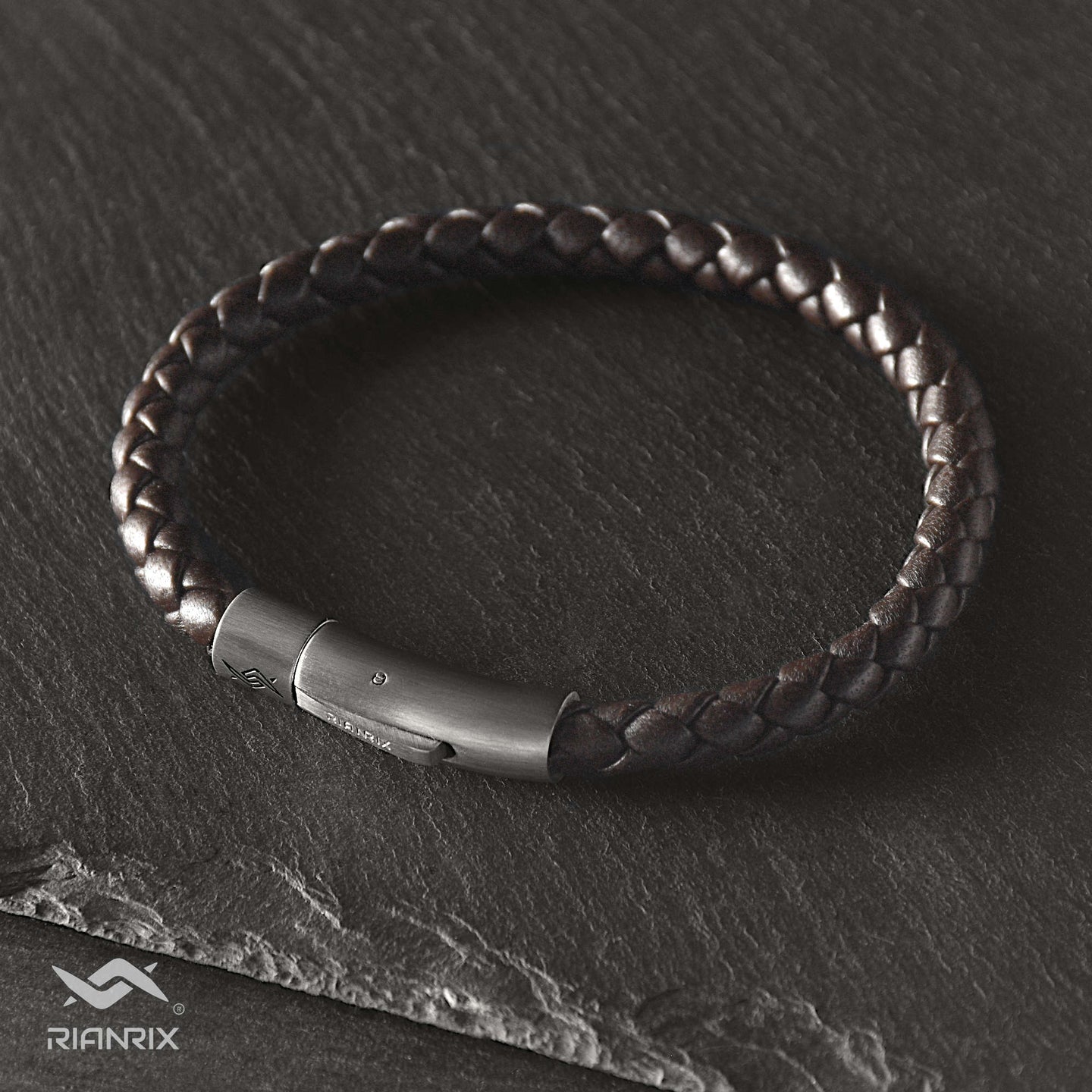 Sepia - 6mm Nappa leather bracelet in dark brown