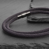 Titan - 4mm doube-layer Milan rope bracelet in black grey