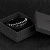 Tobi - Multi-layer leather bracelet with silver accents in giftbox