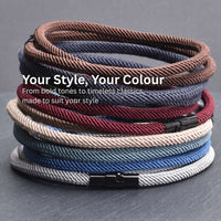 Titan - 4mm doube-layer Milan rope bracelet in black grey